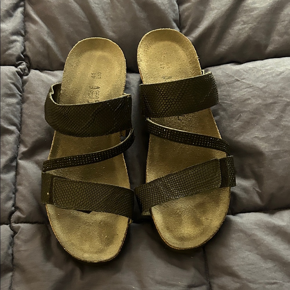 NAOT Stylish Black Strappy Sandals